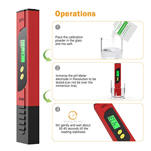 Modo de operar del Medidor digital PH Dustgo