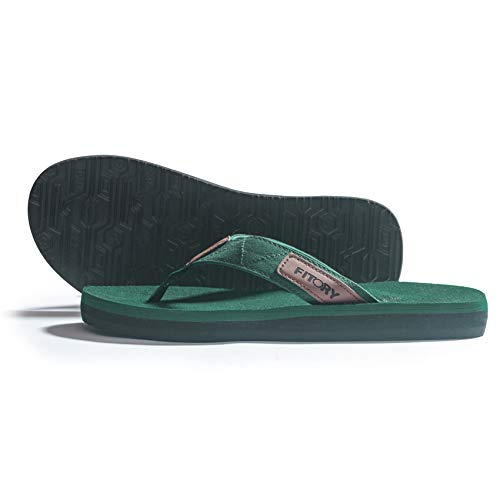 Chanclas de Hombre para la Playa. Cómodas de Verano para Interior o Exterior Verde Talla 48 EU. Sandalias. Vista general. Vista de conjunto. FITORY