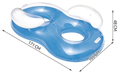 Flotador doble para piscina. Medidas. 5256 - Bestway | maxjardin