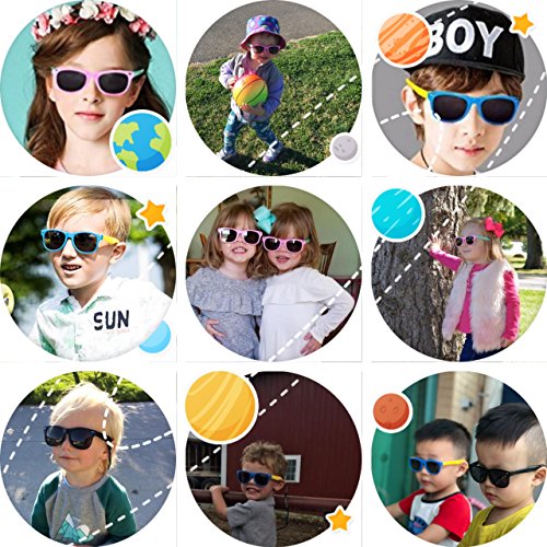 Gafas de sol infantiles flexibles polarizadas 100% UV Kids Rubber. Niños con gafas. FOURCHEN