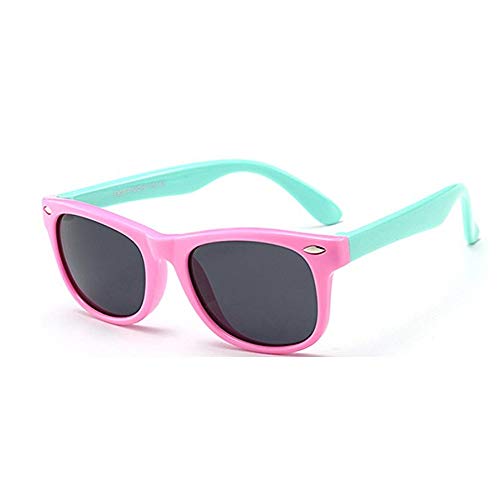 Gafas de sol infantiles flexibles polarizadas 100% UV Kids Rubber. Color turquesa y rosa. FOURCHEN