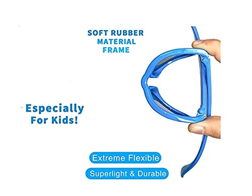 Diseño flexible que mejora la seguridad y la durabilidad de Gafas de sol flexibles de goma polarizadas infantiles de 3 a 10 años de edad. FOURCHEN