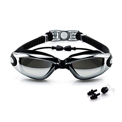 Gafas de Natación Antivaho Sin Fugas y Protección UV Unisex Adultos y Niños - Negro. BEEWAY
