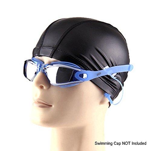 Aspecto en maniquí de Gafas de Natación Antivaho Sin Fugas y Protección UV Unisex Adultos y Niños - Azul. BEEWAY