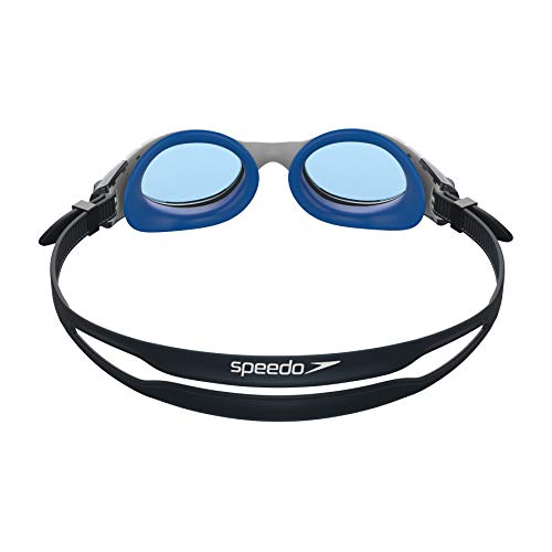 Vista posterior de Gafas de Natación, unisex, Blanco/Azul, Talla Única. Futura Biofuse Flexiseal Speedo