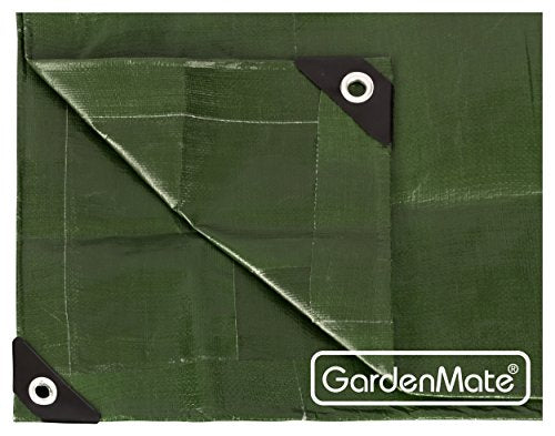 Mismo color para ambas caras de la Lona de protección Premium verde 3 m x 4 m 200 g/m2 | Funda protectora | Lona impermeable. GardenMate