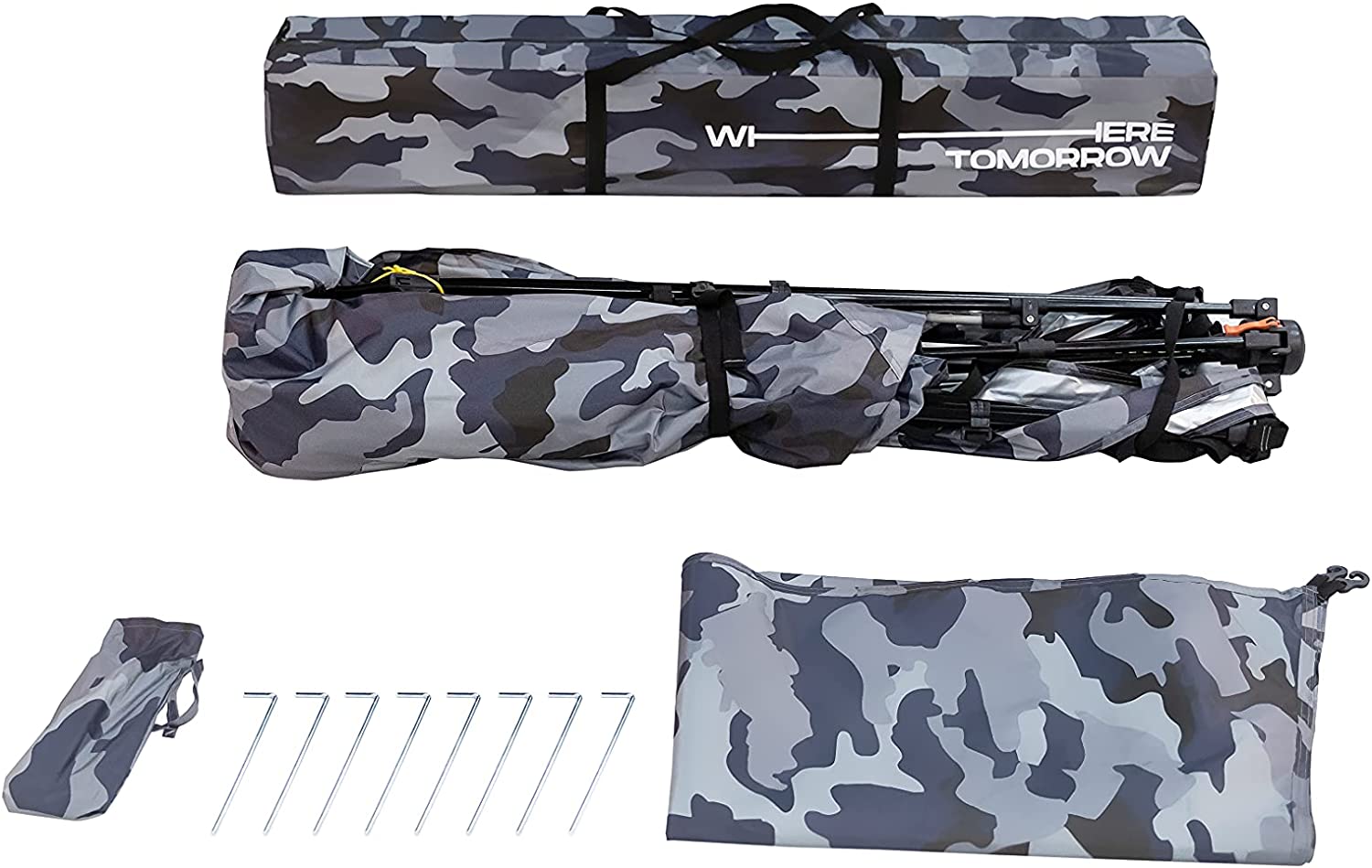 Carpa para eventos, festival o acampada 2,5x2,5x1,9 m, Instalación Fácil, Color Negro, Resistencia a la lluvia. Lumaland. Diversos diseños de tela