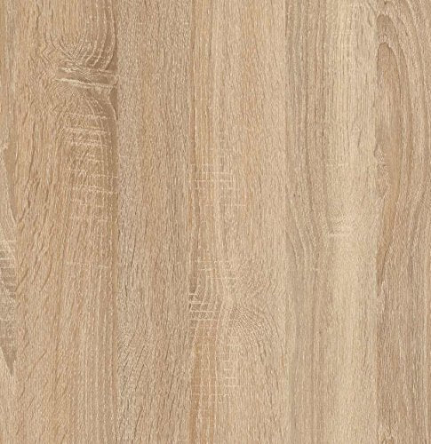 Detalle de color roble de Estantería Decorativa, Librería Salón, Modelo Klum, Acabado en Roble Canadian, Medidas: 145 cm (Alto) x 145 cm (Ancho) x 29 cm (Fondo). Habitdesign | maxjardin