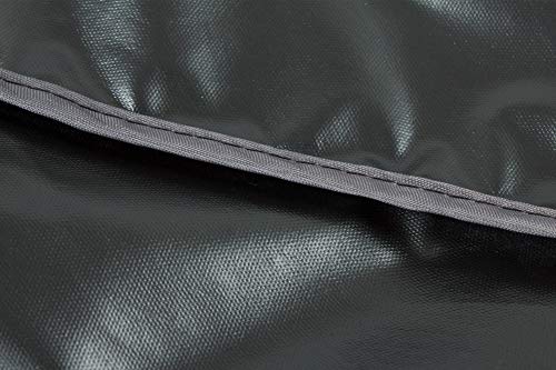 Detalle de costuras de Cubierta rectangular para jacuzzi, protección contra el viento y los rayos UV (gris 220 x 220 x 25 cm) Hentex Cover