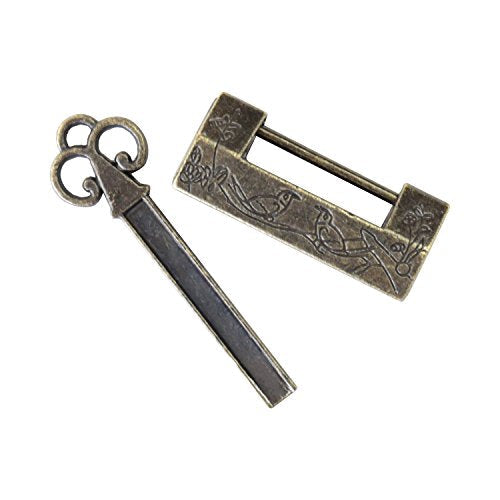 Cofre del Tesoro de Madera con Candado 40 x 19 x 22 cm Grande Modelo Francia. Candado y llave. 6400-140. HMF