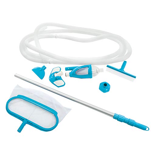 Set de piezas del Kit mantenimiento de piscinas Deluxe con mango telescópico 279 cm. 28003. Intex