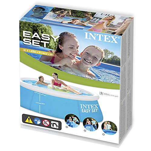 Intex 28101NP Easy Set - Piscina hinchable, 183 x 51 cm, 【880 litros】