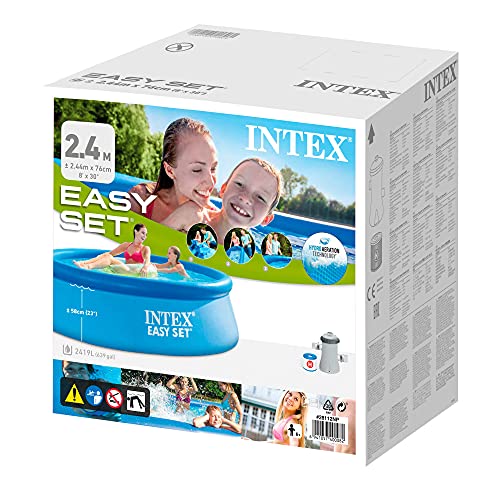 Intex 28112NP - Piscina hinchable Easy Set con depuradora 【2419 litros】 | maxjardin