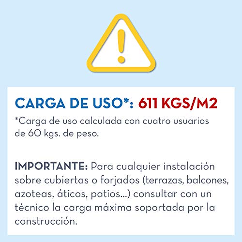 Advertencia de carga para Intex 28271NP Small Frame - Piscina desmontable, 260 x 160 x 65 cm, 【2.282 litros】 | maxjardin