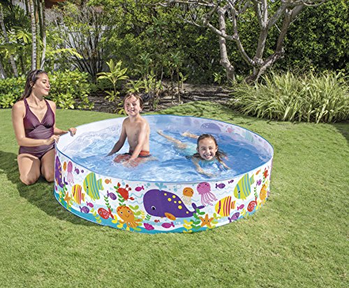 Piscina infantil con dibujitos marinos de 183x38 cm (56452) Intex