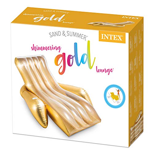 Sillón Hinchable para la piscina color dorado con Posavasos. 56803EU - Intex
