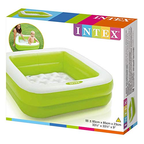 Piscina infantil hinchable cuadrada, colores aleatorios, 86 x 86 x 25 cm, 1 unidad. 57100NP - INTEX