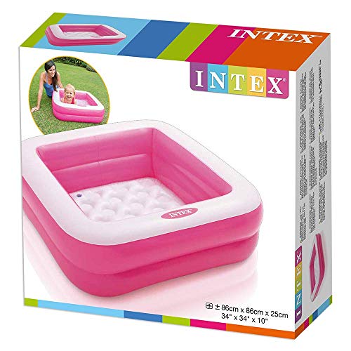 Piscina infantil hinchable cuadrada, colores aleatorios, 86 x 86 x 25 cm, 1 unidad. 57100NP - INTEX