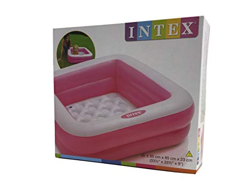 Piscina infantil hinchable cuadrada, colores aleatorios, 86 x 86 x 25 cm, 1 unidad. 57100NP - INTEX