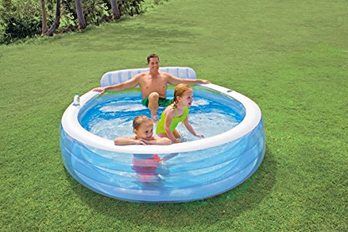 Piscina hinchable con sillón 229 x 218 x 79 cm,【640 litros】 57190NP. Intex