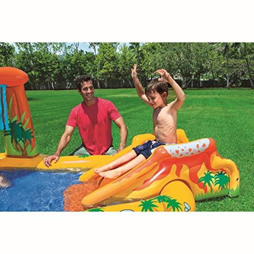 Intex 57444NP - Centro juegos hinchable dinosaurio 249 x 191 x 109 cm, 272 litros. Ambiente