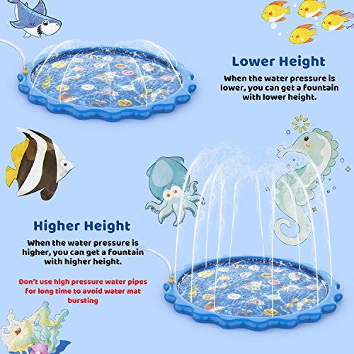 Almohadilla juego aspersor de agua 170 cm Tapete de juegos de agua