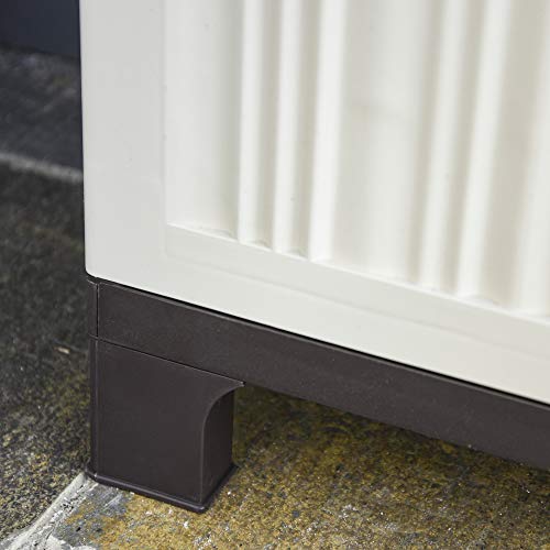 Doble Puertas Estante Ajustable de 4 Niveles 65x37x91,4 cm Beige. Outsunny. Detalle pata