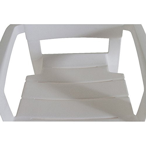 Detalle del asiento de la Silla de jardín exterior apilable Ibiza, Color blanco. Keter