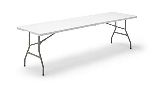 Mesa Plegable en maleta Multifuncional, Blanco, 240x74x74 cm. Folding 240. KG KitGarden