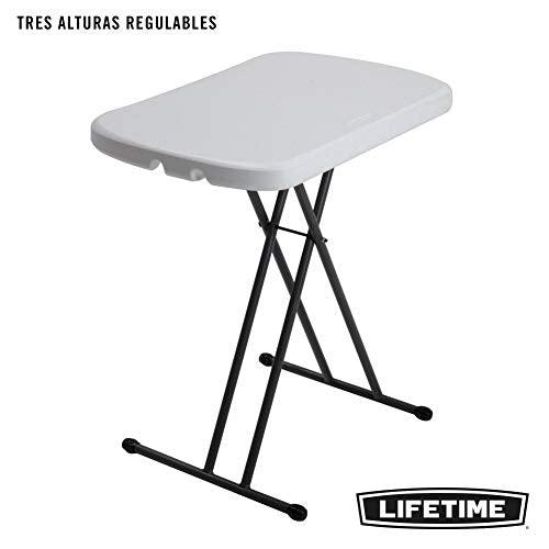3alturas regulables de la Mesa plegable multiusos ultrarresistente 66x46x61/66/71 cm UV100. 80251 LIFETIME