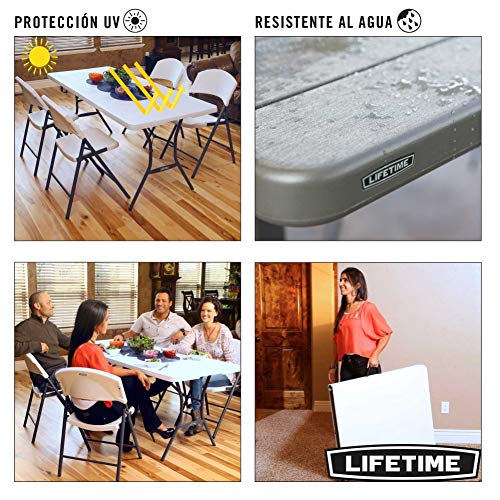 Usos de la Mesa plegable en maleta multiusos resistente 184 x 76 x 73,5 cm UV100. 80471 LIFETIME