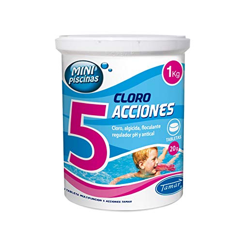 Cloro en tabletas de 20 gr para Mini Piscinas de 5 Funciones de 1 kg. LOLAhome