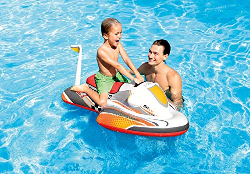 Moto acuática hinchable infantil para piscina o playa 117 x 77 cm