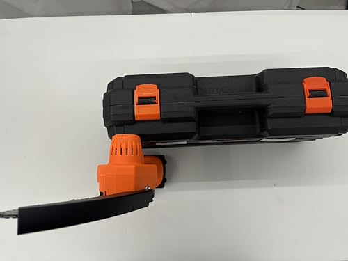 Vista cenital de motosierra manual con caja de herramientas XIAZIR