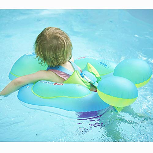 Flotador para bebé para aprender Natación con Cintura Ajustable (Azul, L) Myir Jun