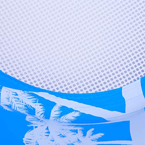 Detalle malla asiento de Colchoneta hamaca hinchable Myir Jun para piscina.