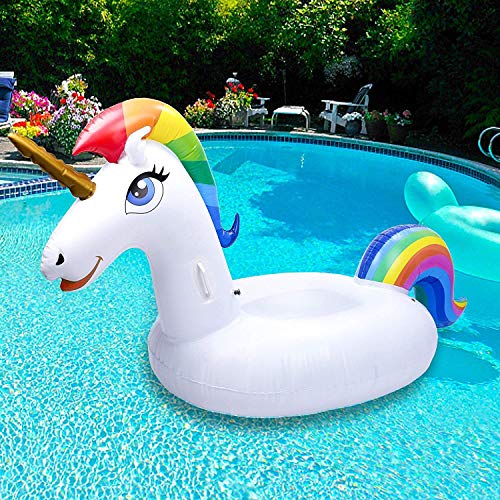 Unicornio Inflable gigante para Adultos y Niños para Piscina. NEWYANG