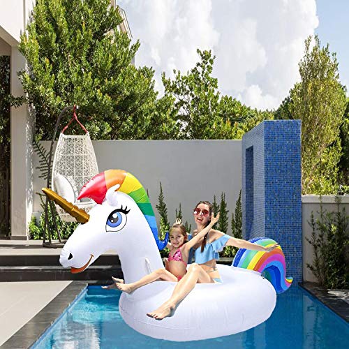 Unicornio Inflable gigante para Adultos y Niños para Piscina. NEWYANG