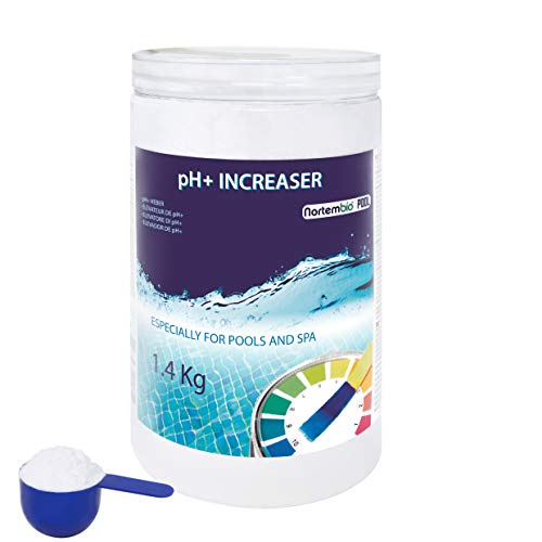 Elevador Natural pH+ para Piscina y SPA. Mejora la Calidad del Agua, Beneficioso para la Salud. 1,4 Kg. Nortembio