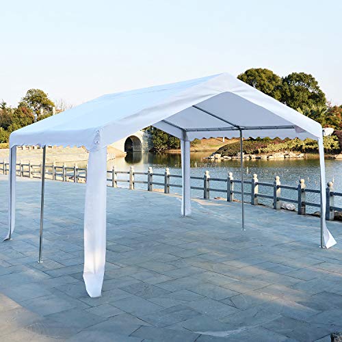 Carpa 4x4m, 4 Laterales, 4 Ventanas, Acero PE Blanco, Protección UV. Aspecto de carpa para evento. Outsunny
