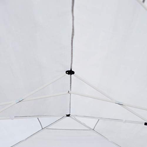 Carpa 6x3m Plegable con 6 Cortinas Mosquitera y Bolsa Transporte. Detalle estructura de techo desde interior. Outsunny
