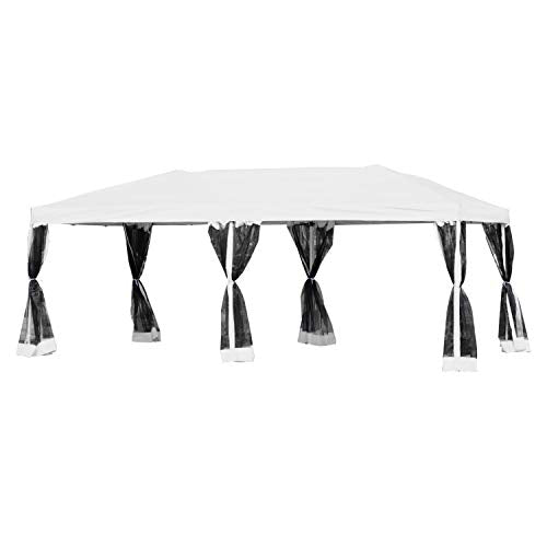 Carpa 6x3m Plegable con 6 Cortinas Mosquitera y Bolsa Transporte. Vista general. Outsunny