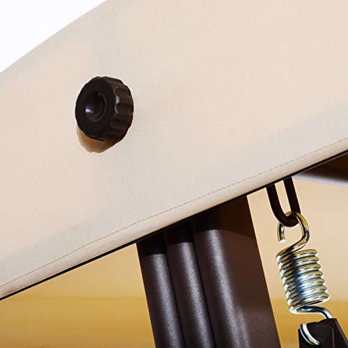 Balancín columpio para Terraza Patio Balcón Acero Beige. Detalle. Outsunny