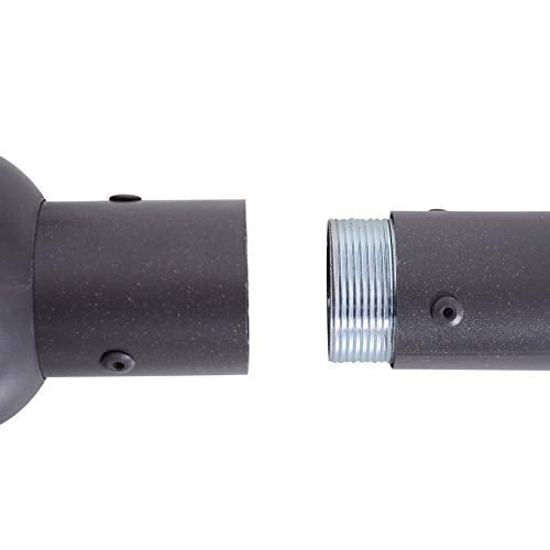 Enroscado de tubo del Parasol Sombrilla Doble Tela de Poliéster Protección Solar UV 4.6x2.7x2.4m Gris. Outsunny