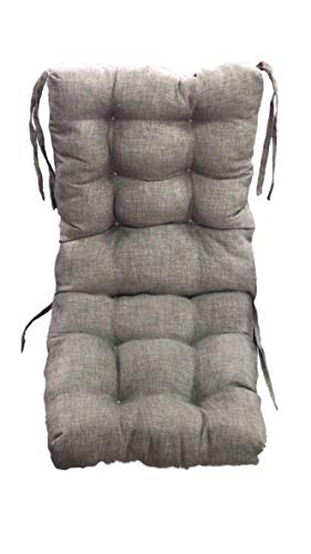 Vista frontal del Pack 2 Cojines con Respaldo Acolchados para Sillas de Interior y Exterior (Beige). Cisne 2013