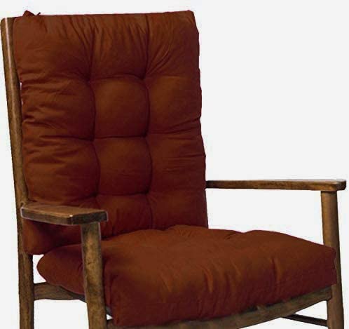 Detalle de color marrón del Pack 2 Cojines Cómodos con Respaldo para mecedoras, bancos terraza o silla en Interior y Exterior. LEMON TREE