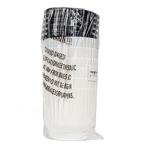 Pack de 6 macetas apiladas y envueltas sobre fondo blanco