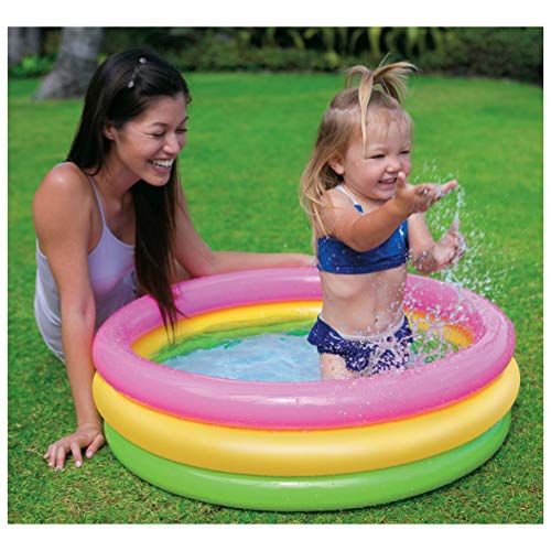 Intex 58924NP - Piscina 3 aros bebé Sunset, 86 x 25cm, 68L | maxjardin