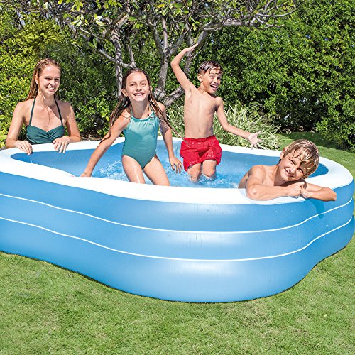 intex 57495np - piscina hinchable cuadrada 229 x 56 cm con 1.250 itros