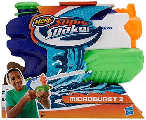 Pistola de agua para piscinas y playa Super soaker microburst de Hasbro